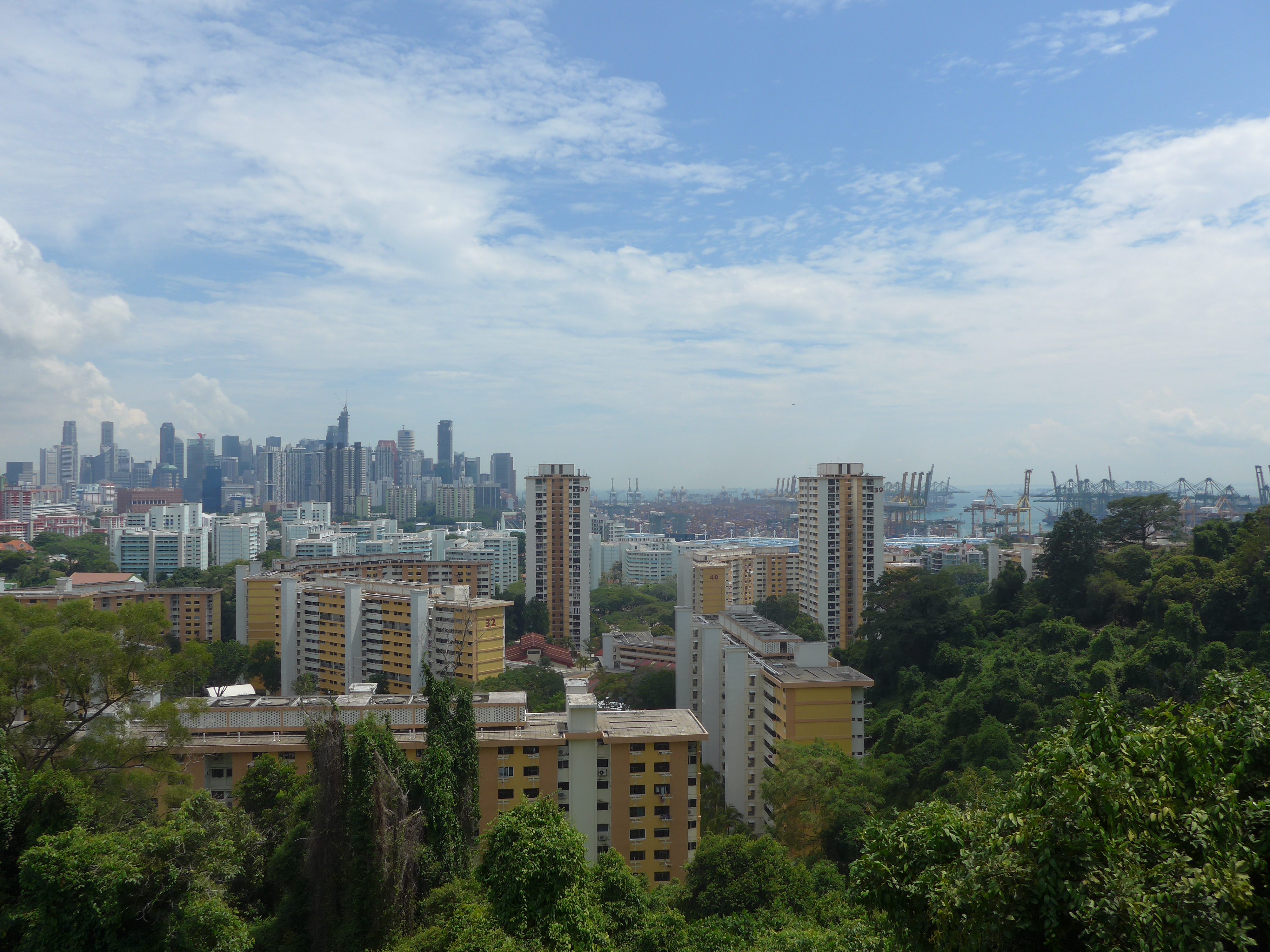 Hochhäuser, Grün und Hafen. Das beschreibt Singapur ganz gut :)